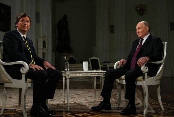    Владимир Путин и Такер Карлсон