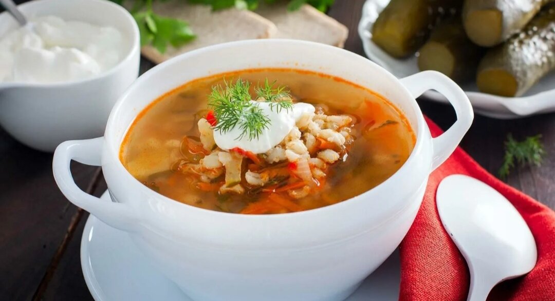 Уха с перловкой