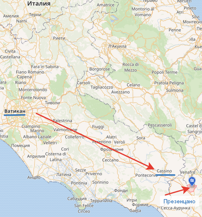 Ватикан, Монте-Кассино и Презенцано