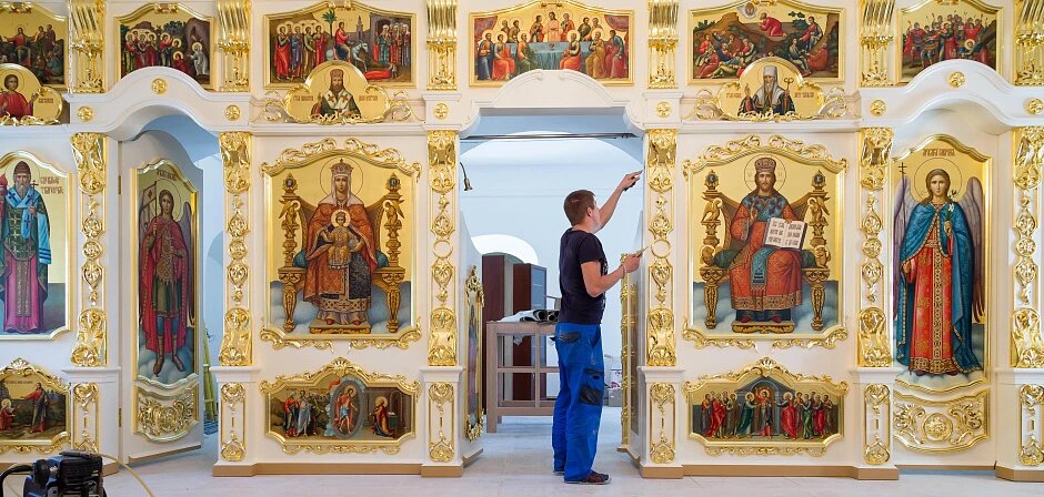 Обслуживание иконостасов. Мастерская "Палехский Иконостас"