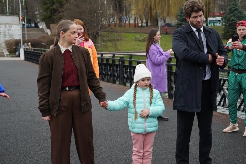 Кадр со съемок сериала «Оффлайн. Уязвимость обнаружена»