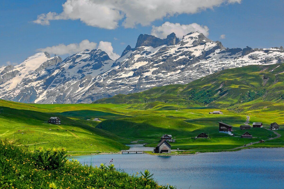 Альпийские луга в Швейцарии, деревня Кернс. Фото: Ricardo Gomez Angel / Unsplash 