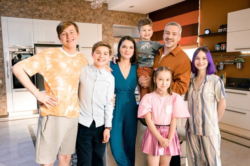 Кадр со съемок сериала «Многодетство»