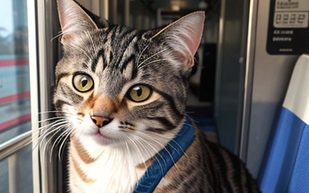 кот в поезде. японские кошки проводники. проводник поезда прикол. про кота и проводницу. кот проводник.