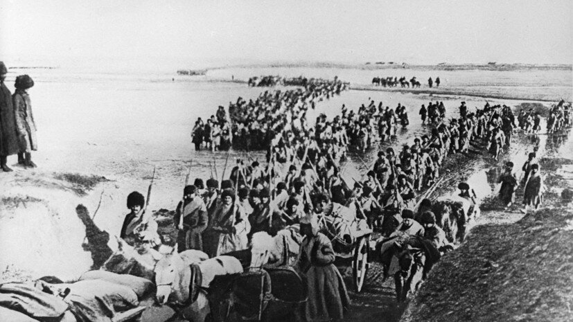     Русско-японская война 1904—1905 годов за контроль над Маньчжурией и Кореей. Переправа русской армии через реку Хуанхэ в Китае РИА Новости