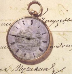    Карманные часы А.С.Пушкина, остановленные В.А.Жуковским в минуту смерти поэта. / Фото: Музеи России