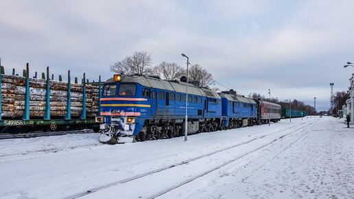 Динамичный разгон тепловоза 2М62У с классным вагоном