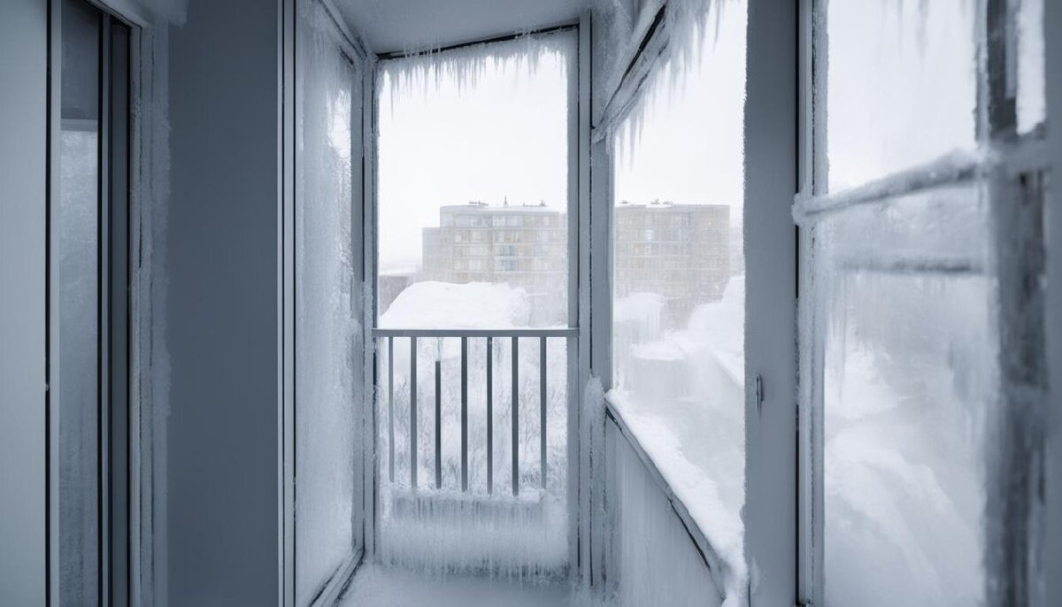 Балкон и лед....