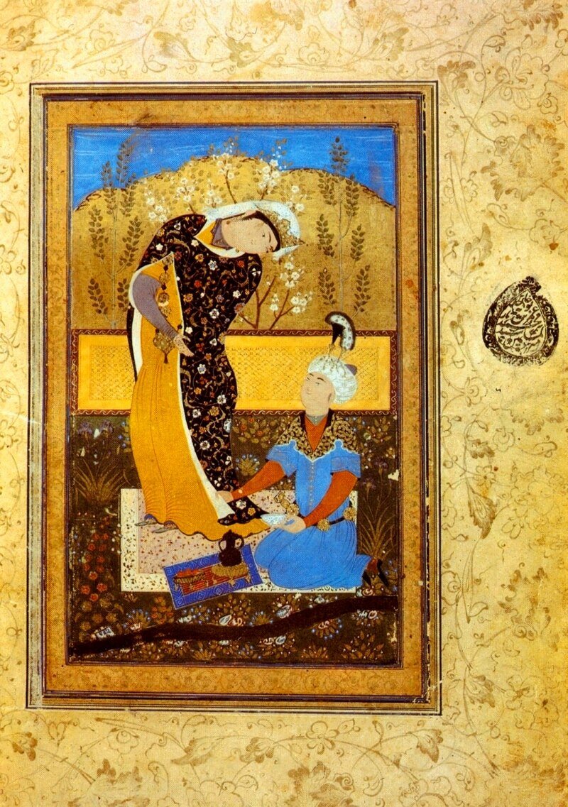 Абдулла. Влюблённые. «Бустан» Саади. Бухара. 1575-76 гг. / ru.wikipedia.org