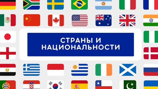 Страны, языки и национальности на английском