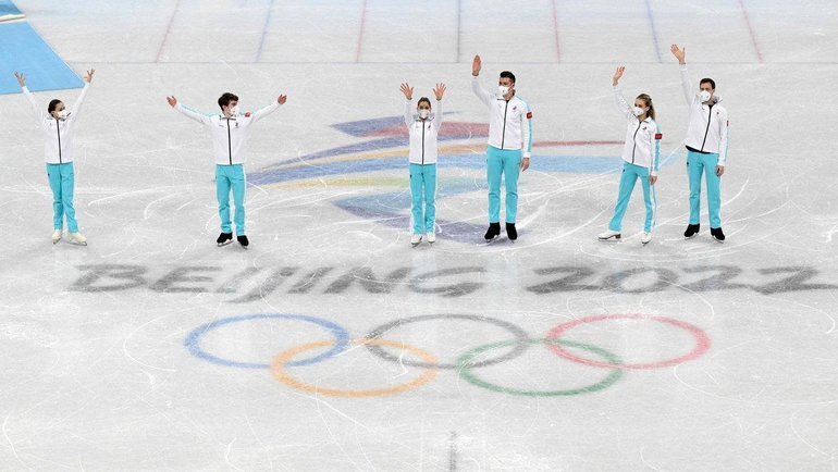    Сборная России в командном турнире Олимпиады-2022. AFP