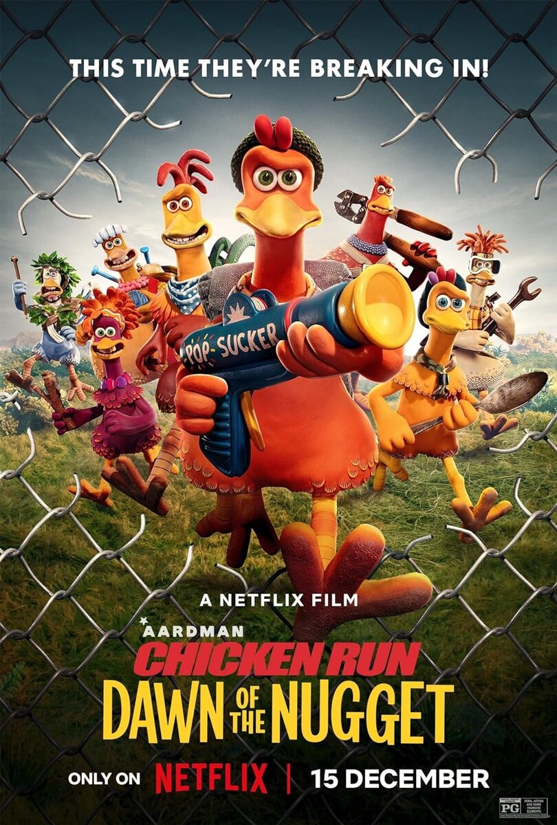 Побег из курятника: Рассвет наггетсов,Chicken Run: Dawn of the Nugget 2023, мультфильм, комедия, приключения,Великобритания, 1 ч 38 мин.