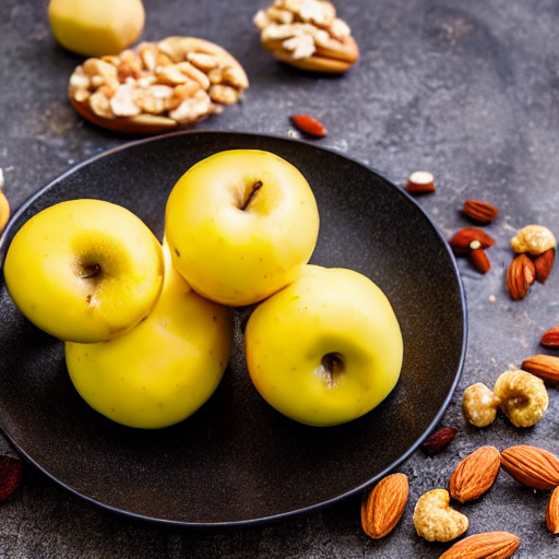 Яблоки на тарелке