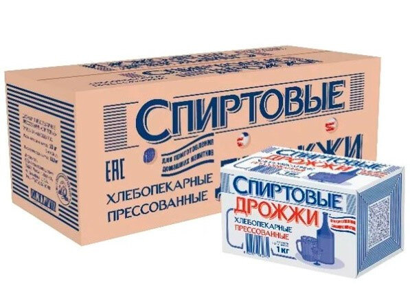 Спиртовые прессованные дрожжи для браги из сахара