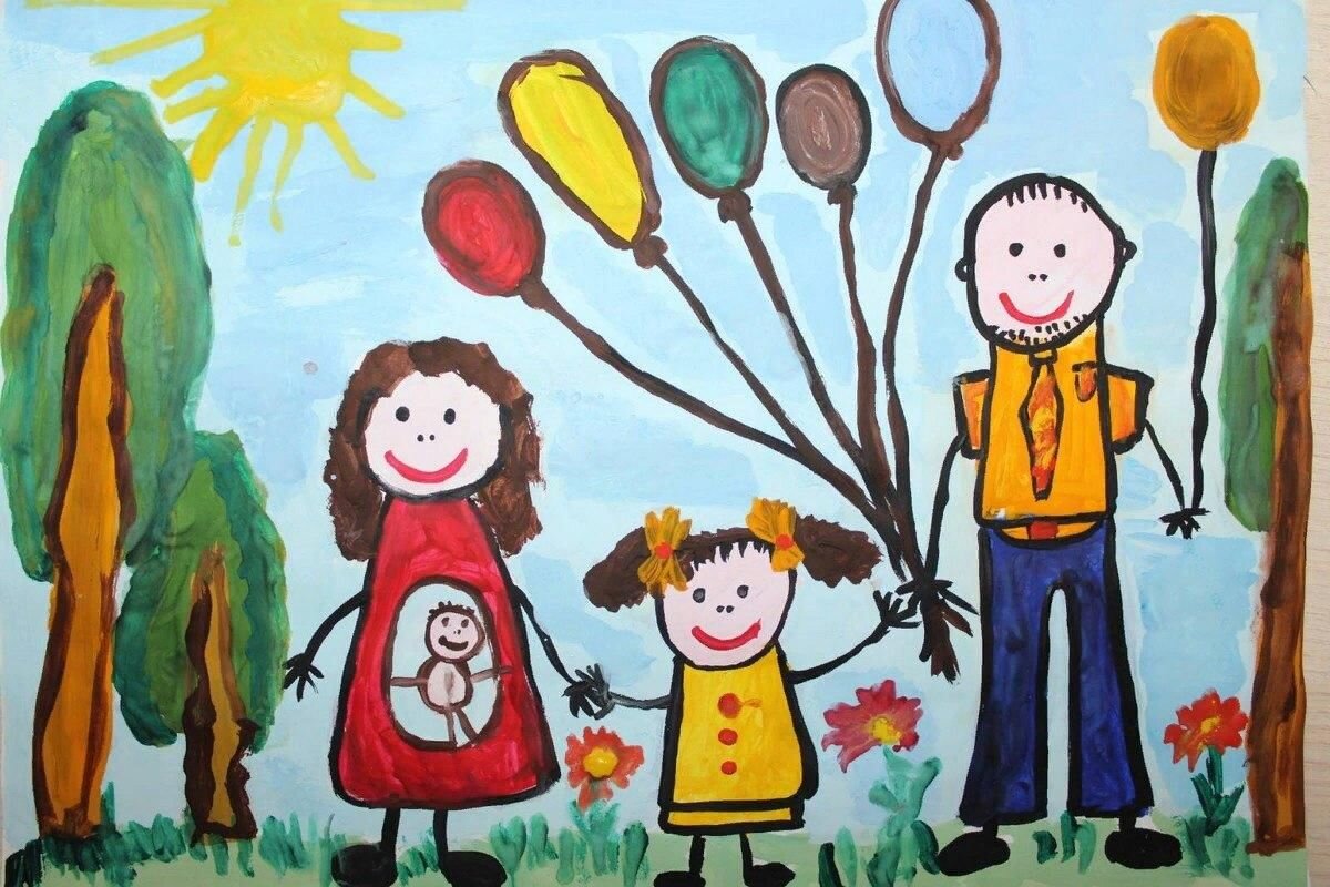 Картинки год семьи для детей. Семья рисунок. Рисунок моя семья. Рисунок на тему моя семья. Детские рисунки семьи.