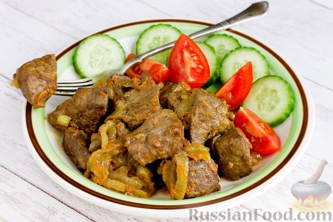 Вкусный Рецепт: Печень с овощами