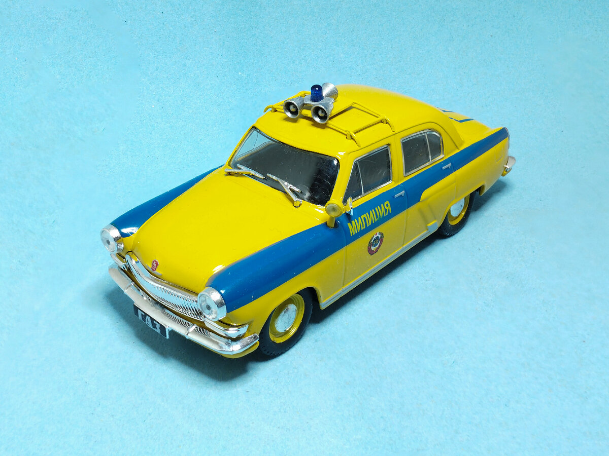 Рис. 1. Модель автомобиля ГАЗ-21Р "Волга" ГАИ СССР из журнальной серии "Автомобиль на службе" от Deagostini до улучшения и электрификации