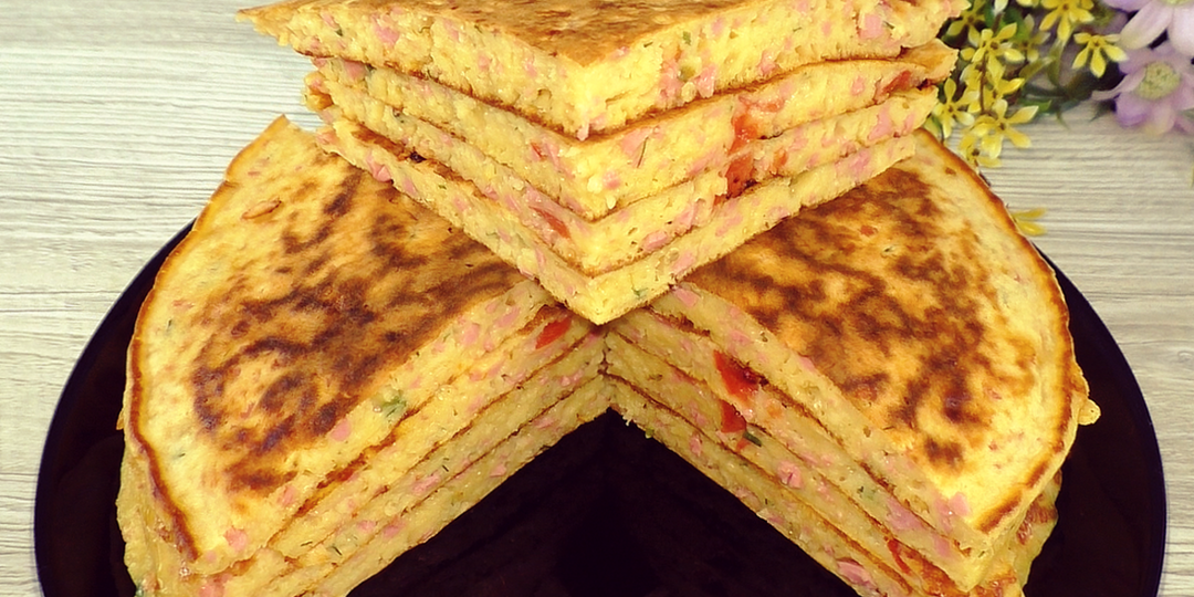 Лепёшки с наполнением на завтрак или просто перекус, просто и вкусно