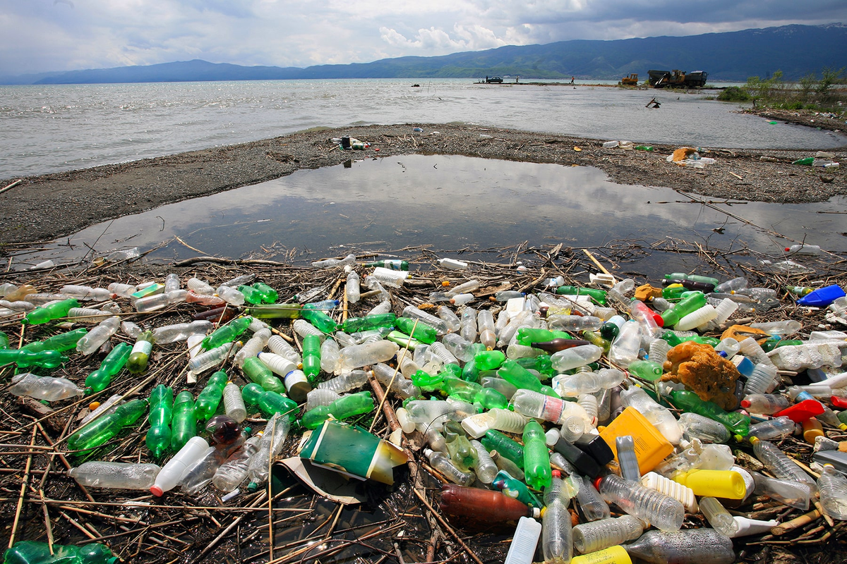 Загрязнение океана. Пластиковые бутылки в океане. Экологические проблемы. Засорение окружающей среды. Угрозы экологии
