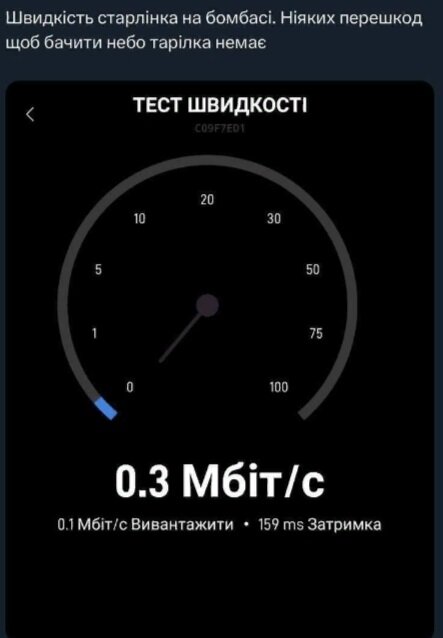 Скрин с экрана мобильного теста скорости от 06.02 