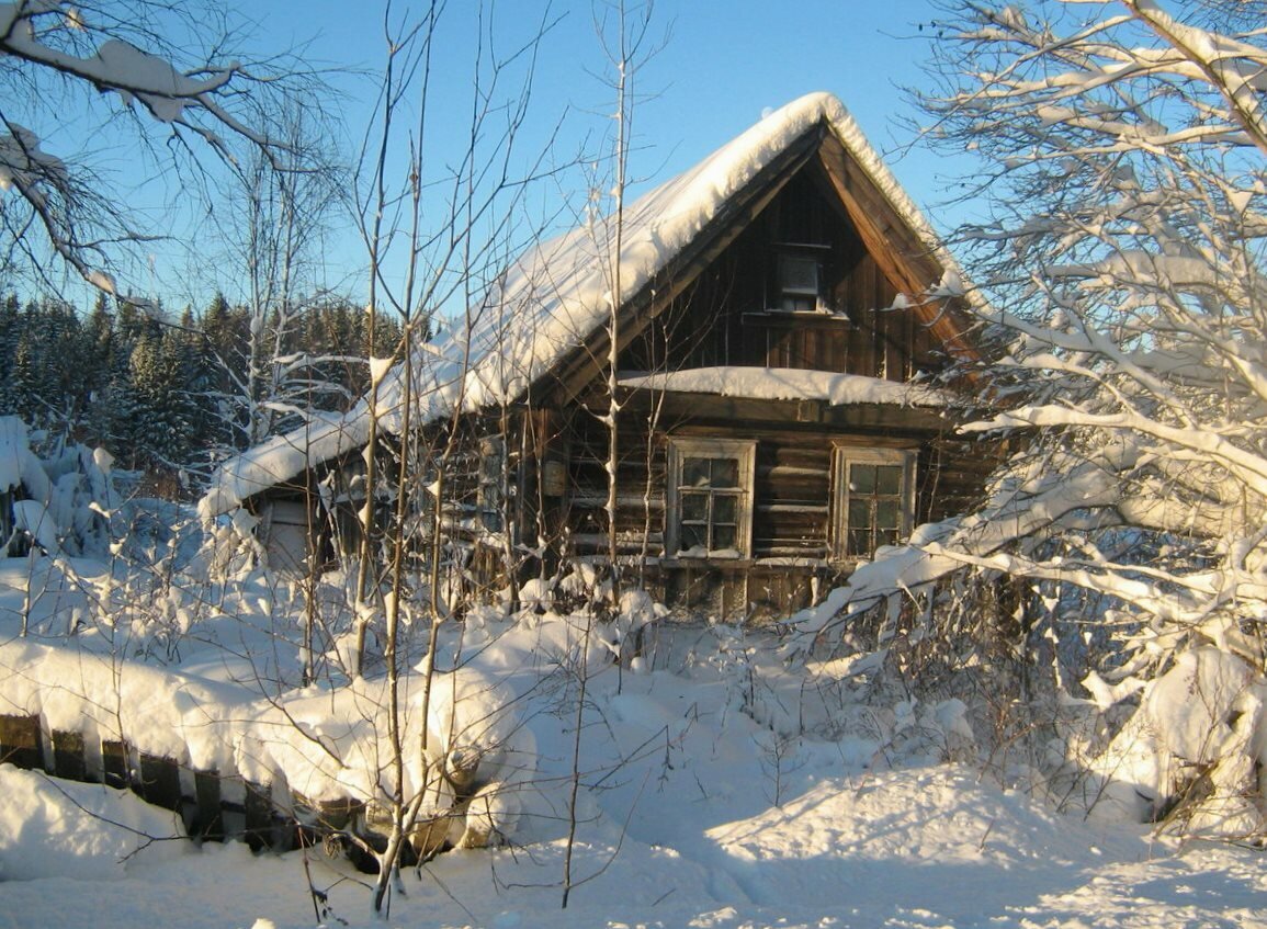 Карельская деревня зимой