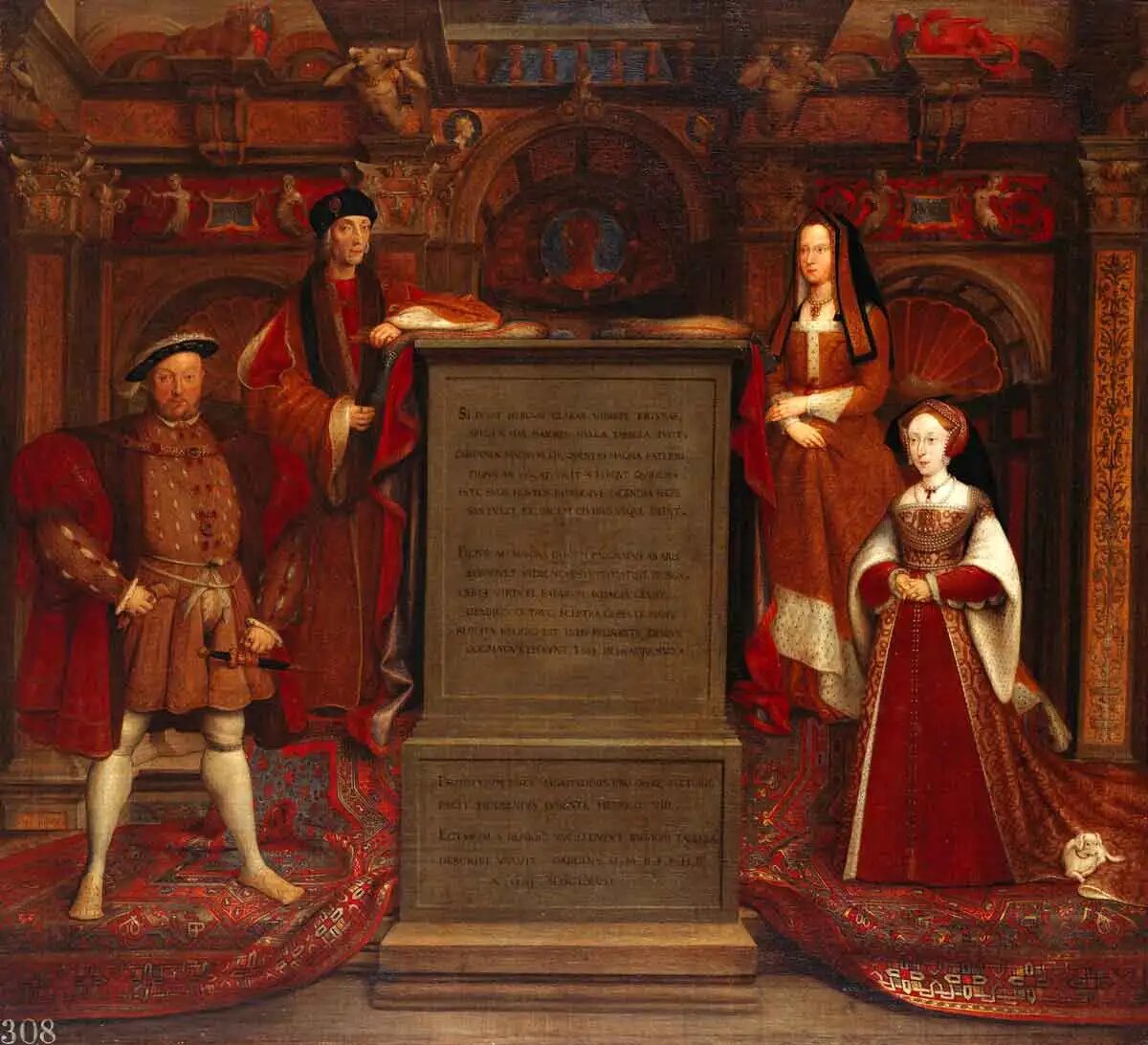 Фреска Уайтхолла, Генрих VIII и Джейн Сеймур, Фонд королевских коллекций.