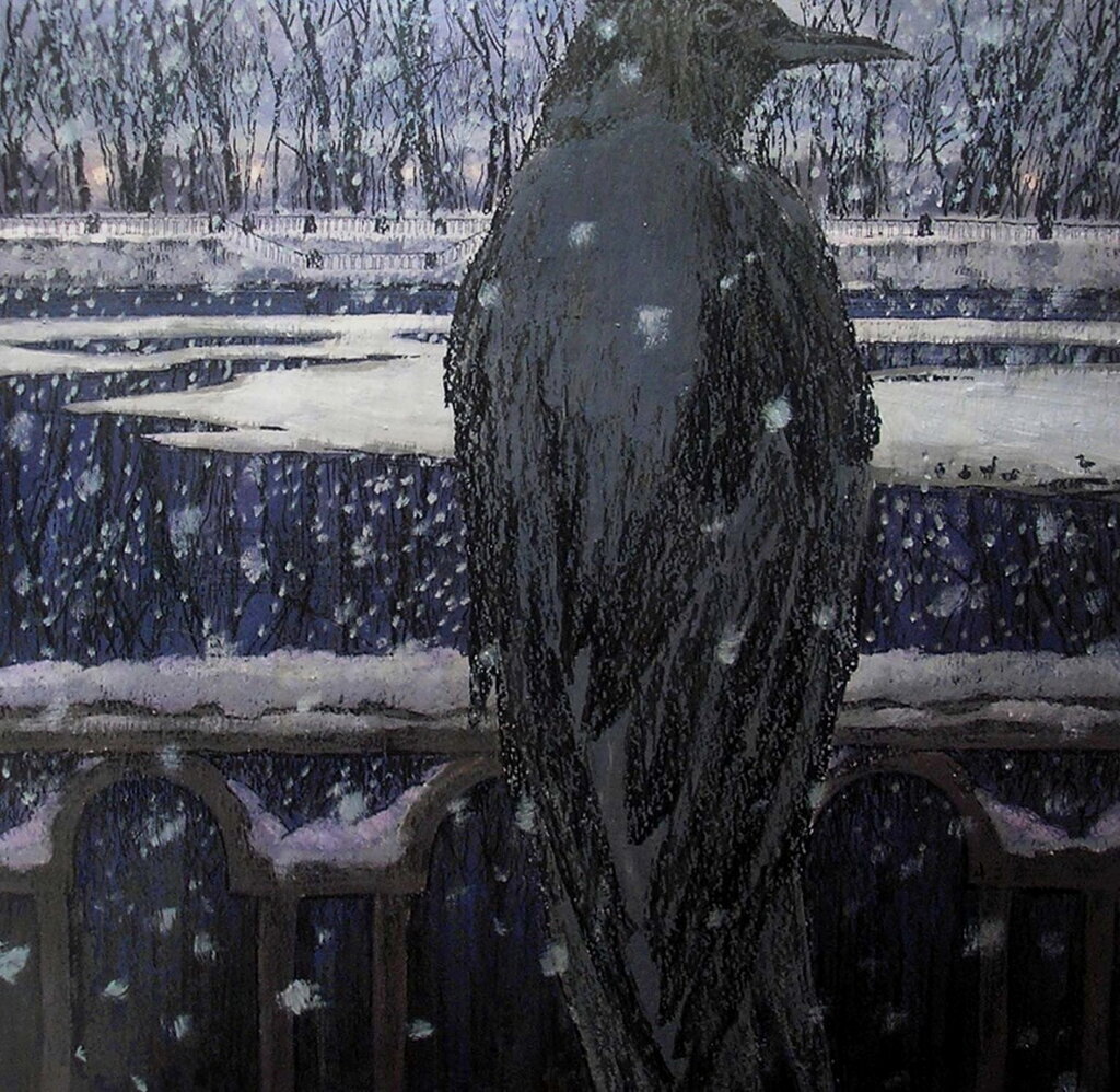 Декабрь. Бумага, гуашь