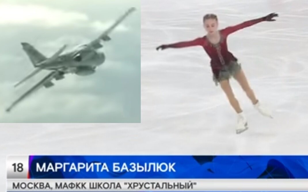 Комбинация стоп-кадра из трансляции Первого канала и кадра из ролика ЧиЖа!