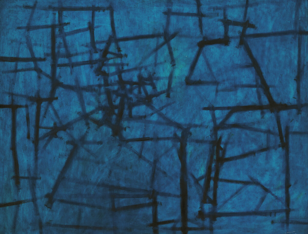 Кадзуо Накамура, "Внутренняя структура", 1956, Оргалит, масло, 60,8 х 78,8 см
Художественная галерея Онтарио, Торонто