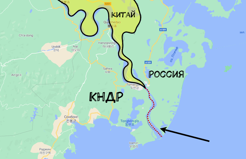 Граница Китая и Кореи.