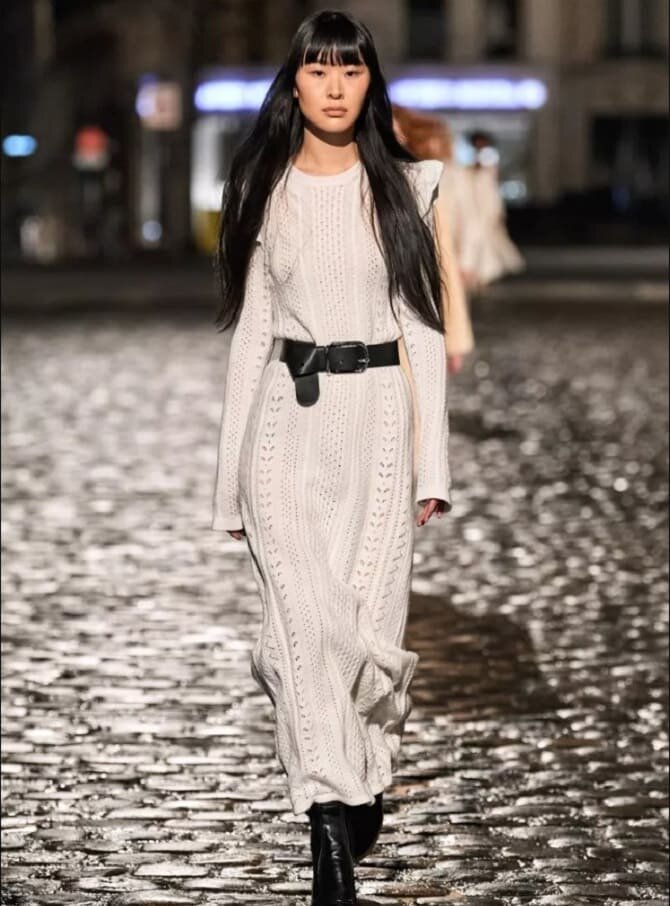 Мода вариации. Брючные костюмы 2014. Anna sui показ 23. Модный дизайнер. Женская одежда в полоску.