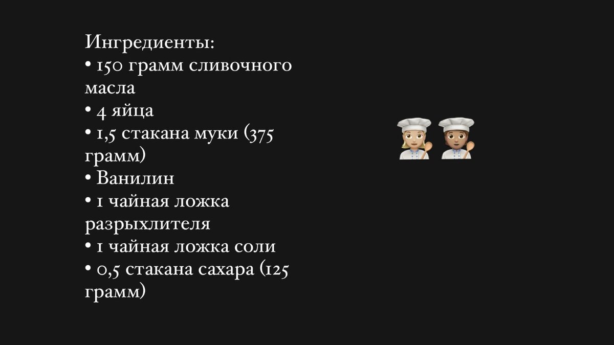 Ингредиенты для приготовления кекса