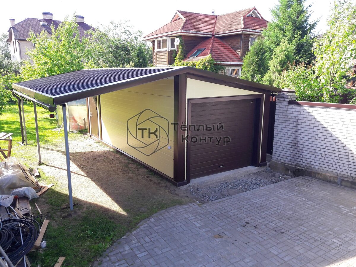 Практичные навесы из сэндвич-панелей