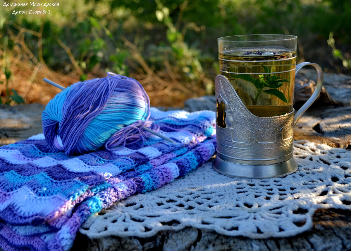 Рабочий процесс - вяжу детский пледик