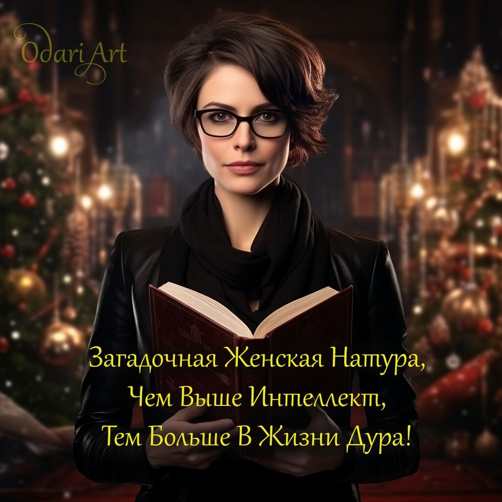 Загадочная женская натура,чем выше интеллект, тем больше в жизни дура! Odari Art. Юмор. Картинки. Поздравления