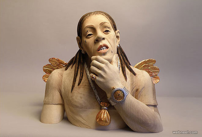 Джузеппе Румерио - итальянский скульптор, создающий очень реалистичные деревянные скульптуры как людей, так и животных.  Все его произведения вырезаны вручную и поражают детальностью проработки.-2