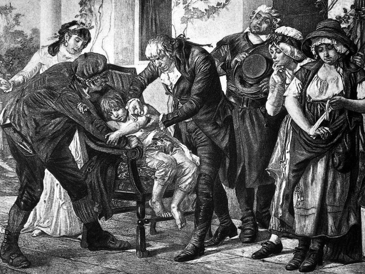Применение вакцины от оспы. Источник: Яндекс Картинки