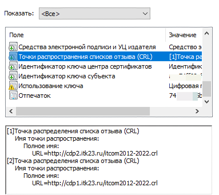 Отозванные сертификаты crl