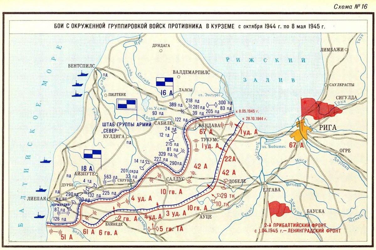 Карта Курляндского котла.