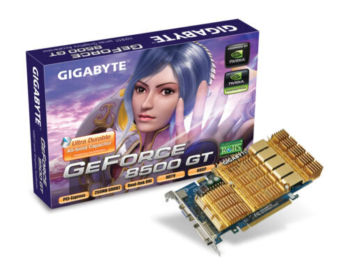 Видеокарта Gigabyte  - GeForce 8500GT (фото с сайта Gigabyte). 