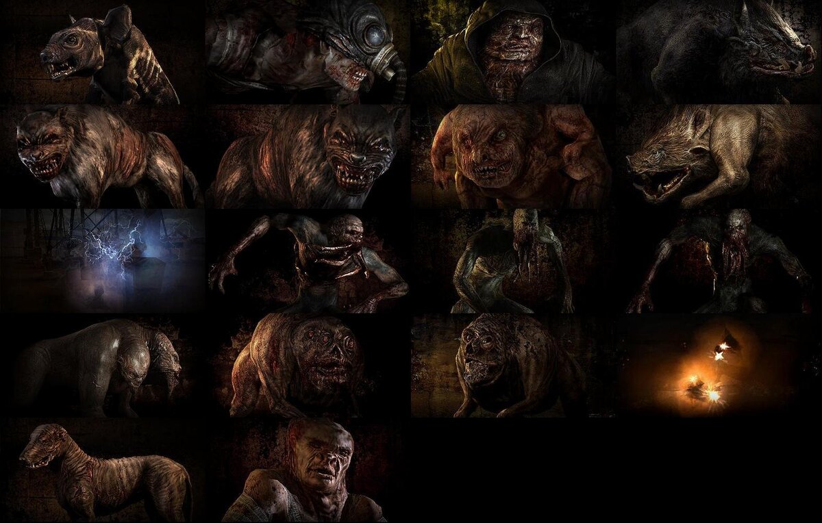 Здесь присутствуют и мутанты из S.T.A.L.K.E.R. Зов Припяти.)