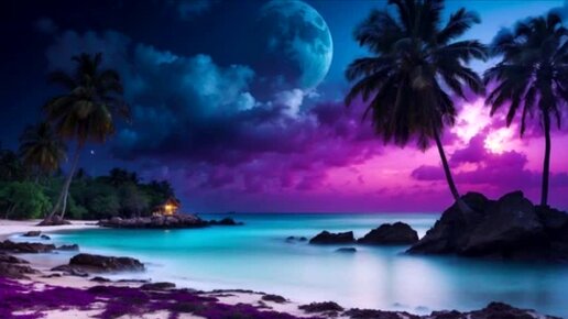 красивая природа релакс. море пальмы. море анимация. вода водопад. красивое видео релакс.