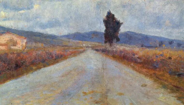 Амедео Модильяни – «Тосканская Дорога», 1899 год; 21 х 36 см.