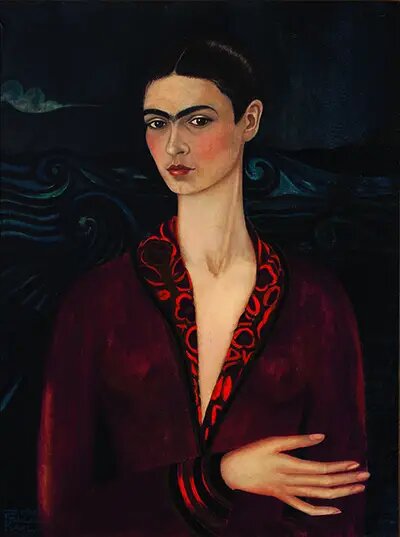 "Автопортрет в бархатном платье", 1926 г., частная коллекция