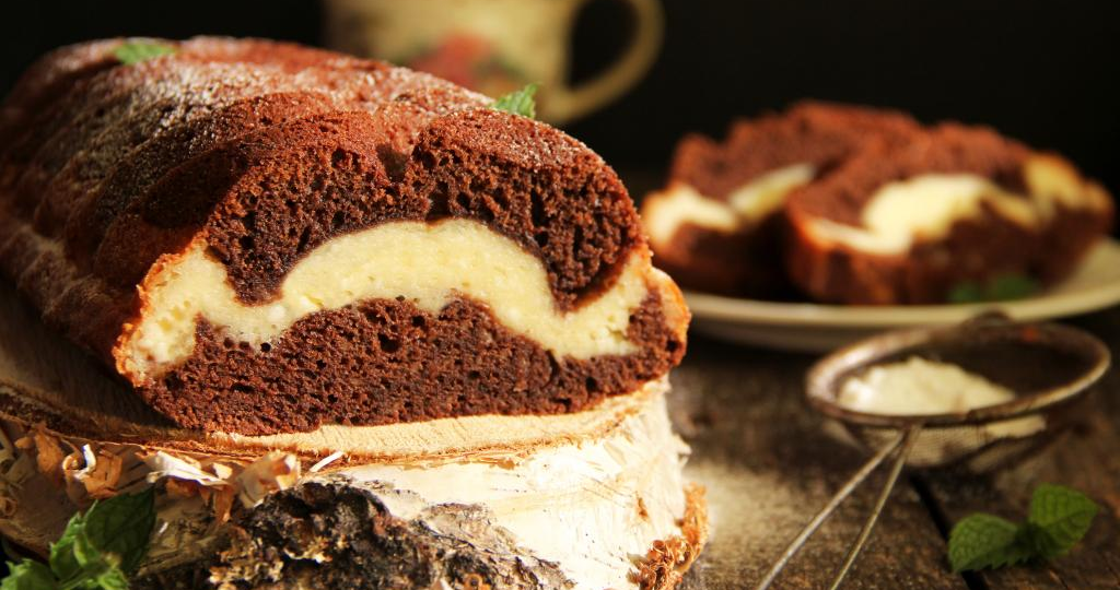 Шоколадный кекс с творогом