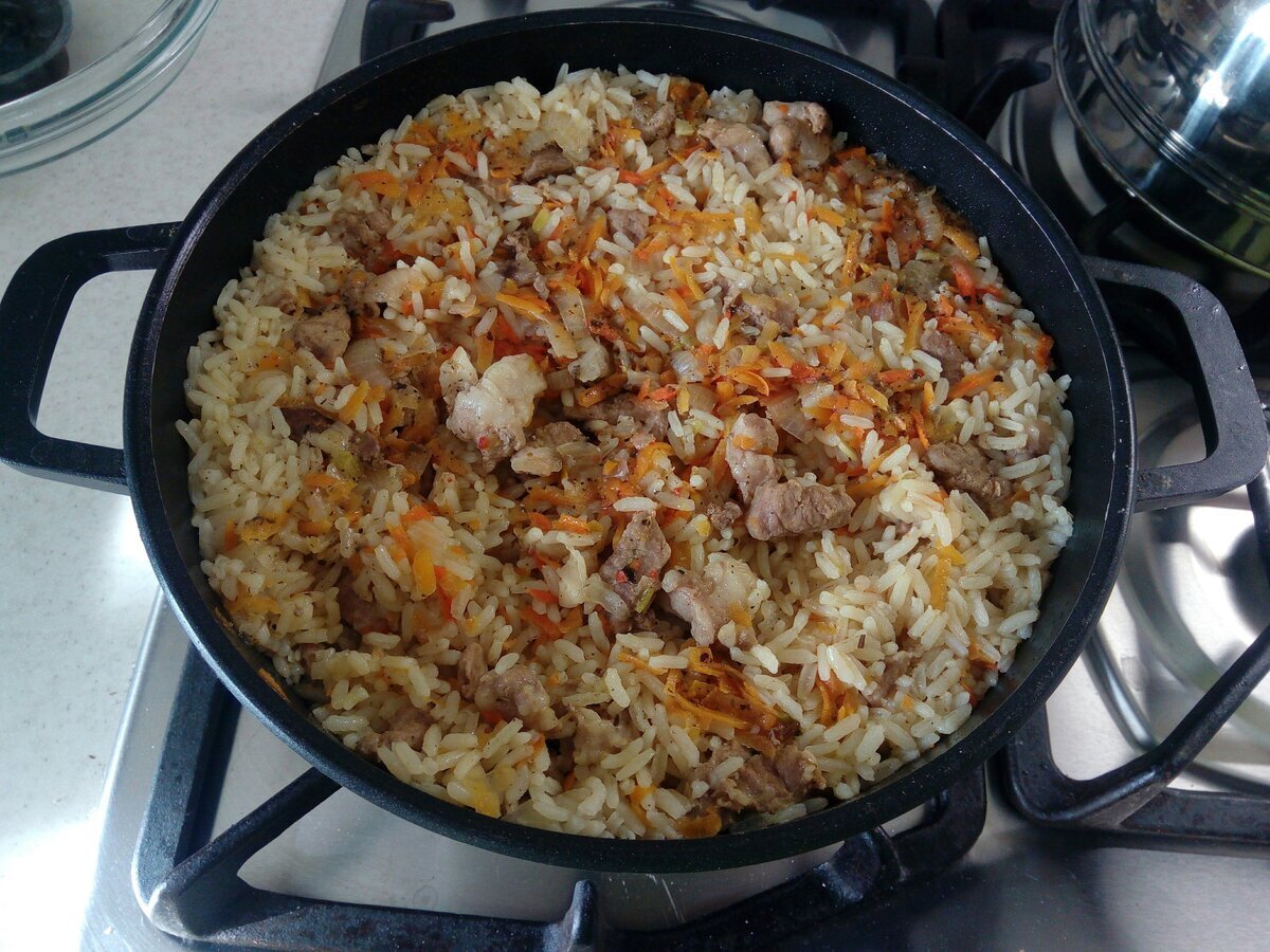 Быстрый плов с курицей