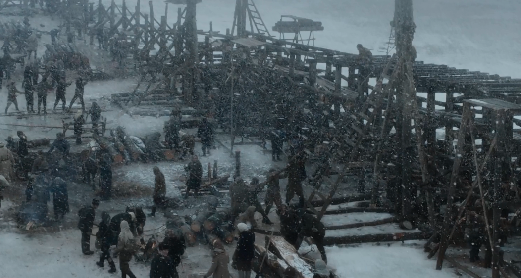 Строительство железнодорожного моста на "коридоре смерти"