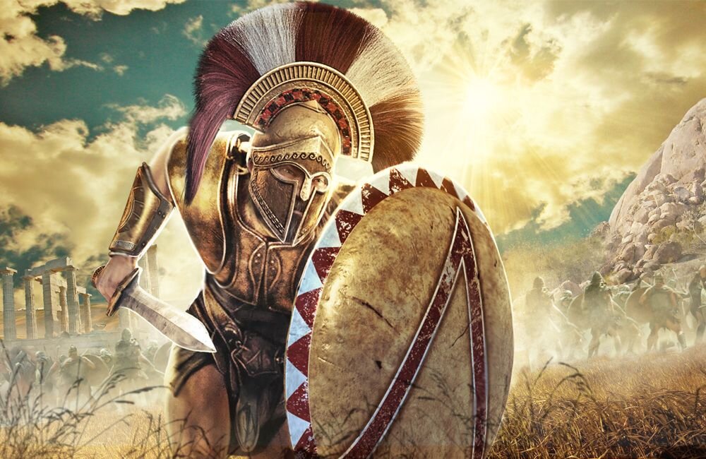  Спартанцы - сословие профессиональных воинов, для которых военная служба была единственной обязанностью. Определенную роль в их популярности сыграл фильм “300 спартанцев”.-2