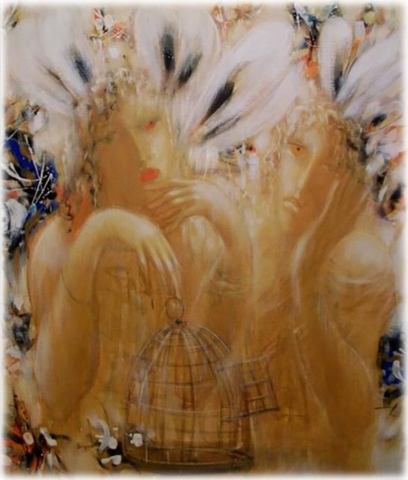 © Виктор Ануфриев. Девушки с птицей