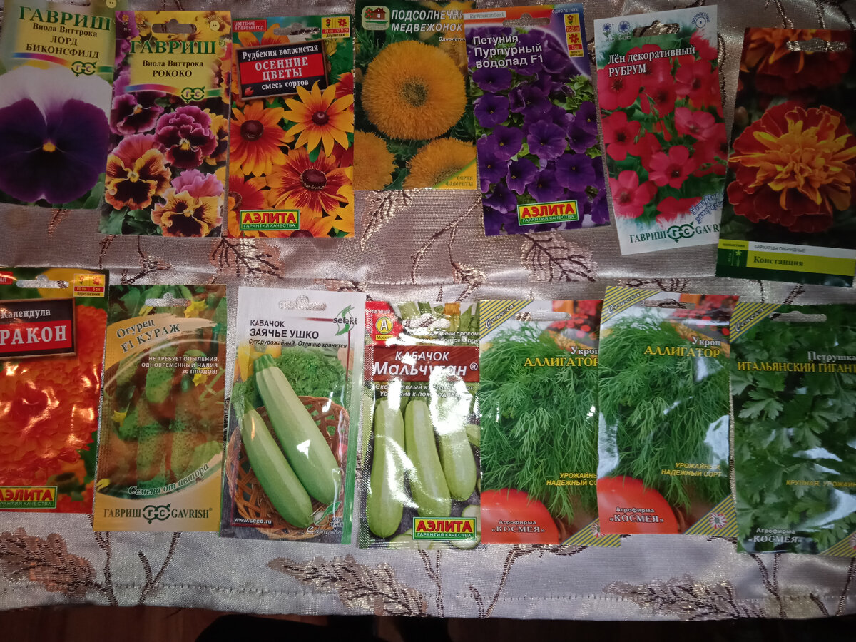 Фото автора. На 650 р семян набрала